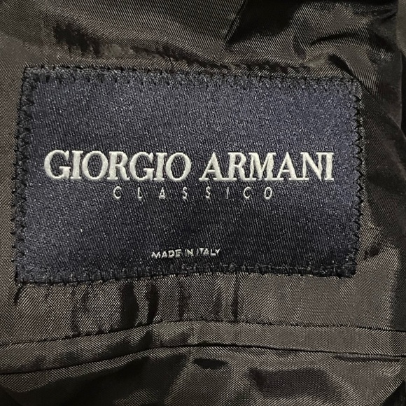 Giorgio Armani Classico Charcoal Gray Black Men's Wool & Cashmere Blazer 44R - Picture 11 of 16